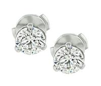 Estate GIA Certified 1.26cttw Diamond Stud Earrings