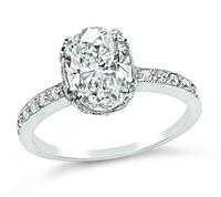 Estate GIA Certified 1.36ct Diamond Engagement Ring