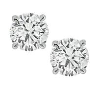 Estate GIA Certified 1.92cttw Diamond Stud Earrings