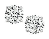 Estate GIA Certified 2.00cttw Diamond Stud Earrings