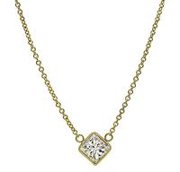 GIA 1.00ct Diamond Pendant Necklace