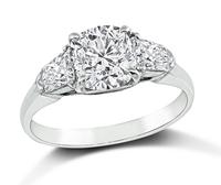 Estate GIA Certified 1.04ct Diamond Engagement Ring