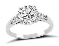 Estate GIA Certified 2.01ct Diamond Engagement Ring