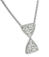 GIA Certified 2.74ct Diamond Hour Glass Pendant Necklace