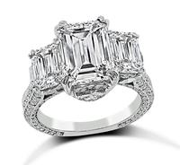 Estate GIA Certified 3.01ct Diamond Engagement Ring