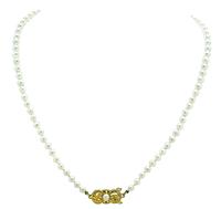 Estate Mikimoto Gold Pearl Necklace