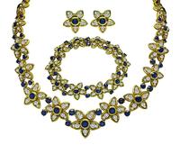 Kurt Wayne Sapphire Diamond Gold Jewelry Set