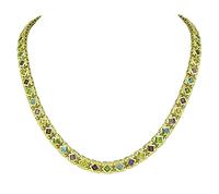 Estate 12.00ct Multi Color Gemstone Gold Necklace
