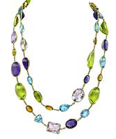 Estate 300.00ct Multi Color Gemstone Necklace