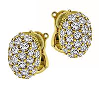 Estate Piaget 5.50ct Diamond Gold Earrings