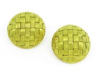 Estate Roberto Coin Gold Weave Earrings
