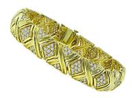 Estate 3.50ct Diamond Gold Bracelet