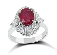 Estate 1.27ct Ruby 0.98ct Diamond Ring