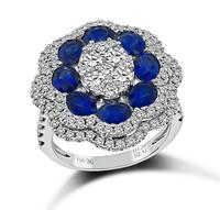 Estate 2.32ct Sapphire 1.26ct Diamond Ring