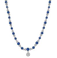 Estate 6.00ct Sapphire 0.76ct Center Diamond 2.00ct Diamond Necklace