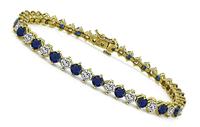 Estate 4.50ct Sapphire 3.50ct Diamond Bracelet