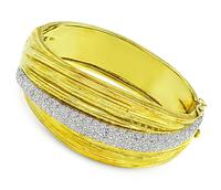 Estate Spitzer and Fuhrmann 6.50ct Diamond Gold Bangle