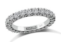 Estate Tacori 2.25ct Diamond Eternity Wedding Band 