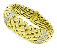 Estate Tiffany & Co 5.00ct Diamond Gold Bracelet