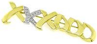 Estate Tiffany & Co 0.75ct Diamond Gold Paloma Picasso Pin