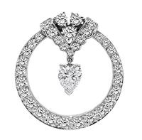 Estate Tiffany & Co GIA Certified 1.20ct Center Diamond 2.30ct Side Diamond Pin