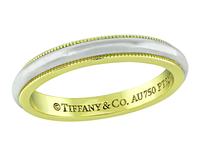 Estate Tiffany & Co Two Tone Wedding Band