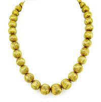 Estate Tiffany & Co Gold Bead Necklace