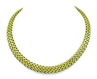 Estate Tiffany & Co Gold Vannerie Choker Necklace