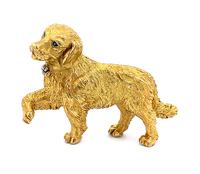 Estate Tiffany & Co Gold Puppy Pin