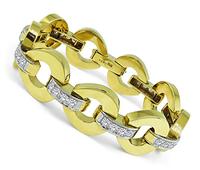 Vintage Raymond Yard 2.50ct Diamond Gold Bracelet