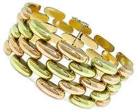 Retro Two Tone Gold Bracelet