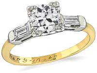 1940s 0.90ct Diamond Engagement Ring