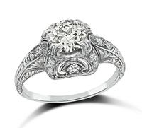 Art Deco 0.95ct Diamond Engagement Ring
