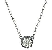 Vintage 1.31ct Diamond Pendant Necklace