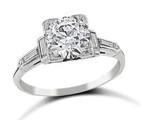 Art Deco 1.33ct Diamond Platinum Engagement Ring