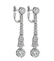 Vintage 2.24ct Diamond Drop Earrings