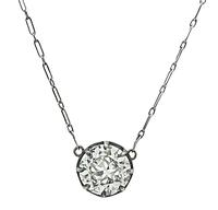 Vintage 2.80ct Diamond Pendant Necklace