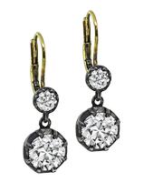 Vintage 3.08cttw Diamond Earrings