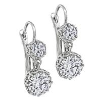 Estate 3.95cttw Diamond Dangling Earrings