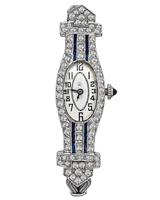 Vintage Goering Swiss 2.00ct Diamond Sapphire Watch