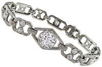 Estate 2.35ct Center Diamond 3.00ct Side Diamond Bracelet