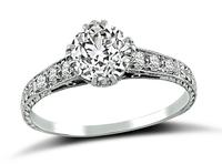 Edwardian GIA Certified 1.01ct Diamond Engagement Ring