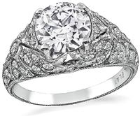 Estate GIA Certified 1.24ct Diamond Engagement Ring