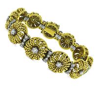 Vintage Jabel 2.00ct Diamond Gold Bracelet