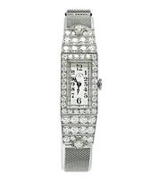 Vintage J.E. Caldwell 3.00ct Diamond Platinum Watch