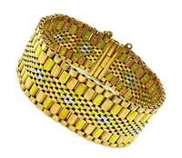 1940s Three Tone Gold Bracelet