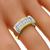 Estate 0.85ct Invisible Set Princess Cut Diamond 18K Yellow Gold Ring