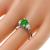 Estate 0.95ct Emerald Cut Colombian Emerald 0.27ct  Emerald Cut Diamond Engagement Platinum Ring
