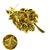 diamond emerald 18k yellow gold foliage  pin 4