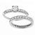 14k white gold engagement ring and wedding band set 1